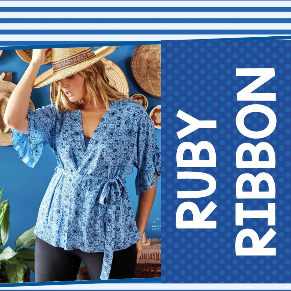Ruby Ribbon Wrap Kimono Top